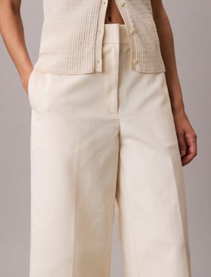 Женские брюки Calvin Klein Wide Leg Cropped Chino Pant — фото 3