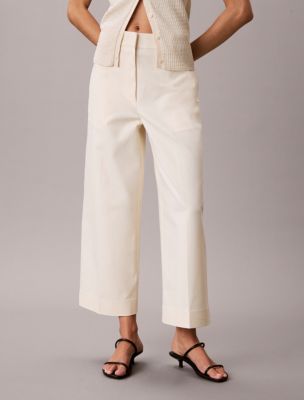 Женские брюки Calvin Klein Wide Leg Cropped Chino Pant — фото 4