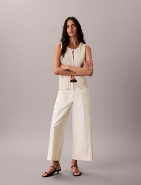 Женские брюки Calvin Klein Wide Leg Cropped Chino Pant