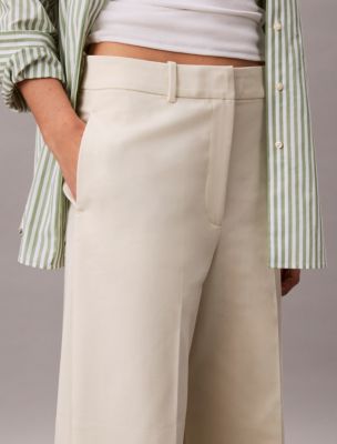 Wide Leg Cropped Chino Pant | Calvin Klein