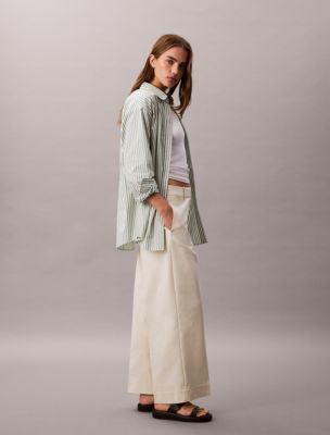 Wide Leg Cropped Chino Pant | Calvin Klein