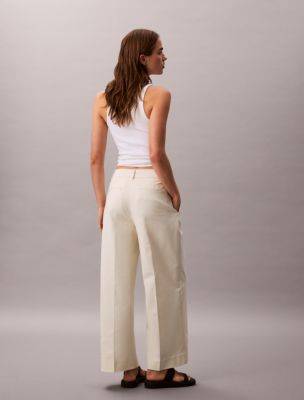 Wide Leg Cropped Chino Pant | Calvin Klein