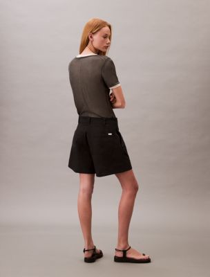 Cotton Stretch Twill Pleated Bermuda Shorts ショート パンツ Cotton Stretch Twill Pleated Bermuda Shorts ショート パンツ