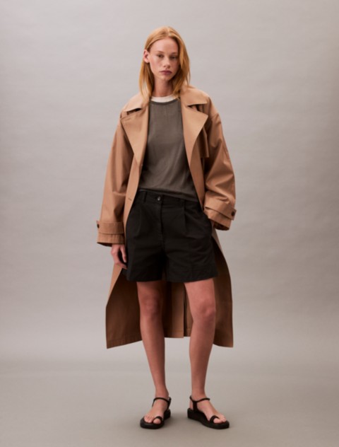 Женские шорты Calvin Klein Cotton Stretch Twill Pleated Bermuda Shorts