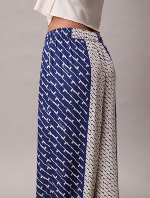 Женские брюки Calvin Klein Printed Viscose Twill Wide Leg Pants — фото 5