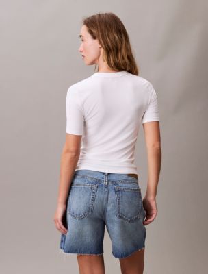 Modal Stretch Monogram Logo Graphic Slim T-Shirt | Calvin Klein