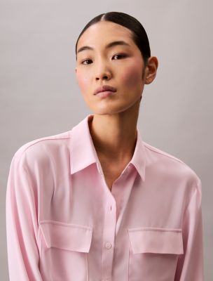 売れ筋商品|||カルバンクライン シャツ レディース トップス RELAXED SHIRT - Button-down blouse - sweet pink Relaxed Button-Down Utility Shirt | Calvin Klein