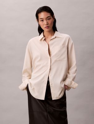Tencel Roll Tab Classic Button-Down Shirt , Birch