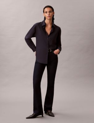 Tencel Roll Tab Classic Button-Down Shirt , Inkwell