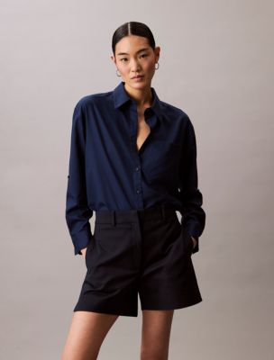 Tencel Roll Tab Classic Button-Down Shirt , Pageant Blue