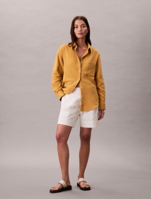 Double Gauze Roll Tab Shirt | Calvin Klein
