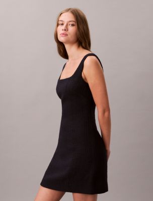calvin klein blue tweed dress Feeling Like A Queen Light Blue Tweed Dress – Shop the Mint main image 1