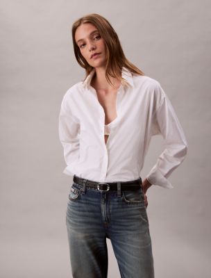 Emblem Logo Button-Down Shirt, Brilliant White