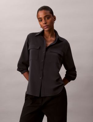 Utility Classic Button-Down Shirt, Inkwell