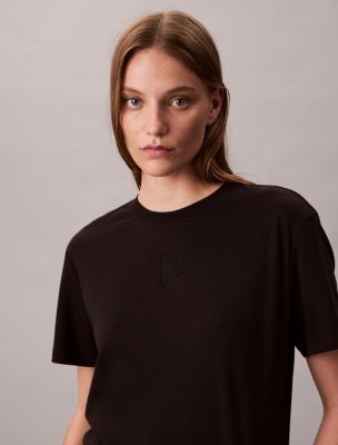 Женские футболки Calvin Klein Supima Cotton Emblem Logo Graphic Classic T-Shirt — фото 5