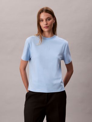 Женские футболки Calvin Klein Emblem Logo Graphic Classic T-Shirt — фото 2