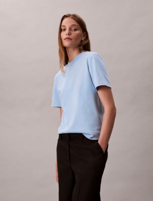 Женские футболки Calvin Klein Emblem Logo Graphic Classic T-Shirt — фото 5
