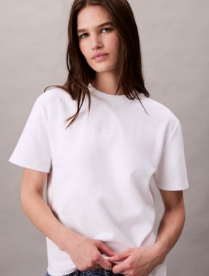 Emblem Logo Graphic Classic T-Shirt , Brilliant White