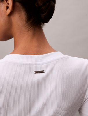 Женские футболки Calvin Klein Modal Stretch Rib Slim T-Shirt — фото 5
