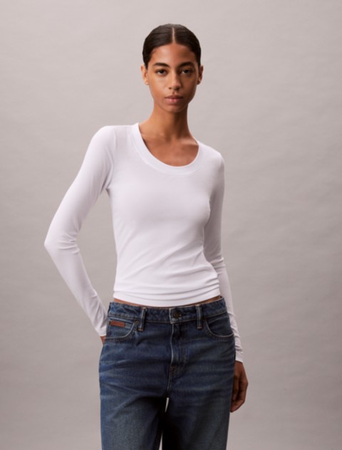 Женские футболки Calvin Klein Modal Stretch Rib Slim T-Shirt