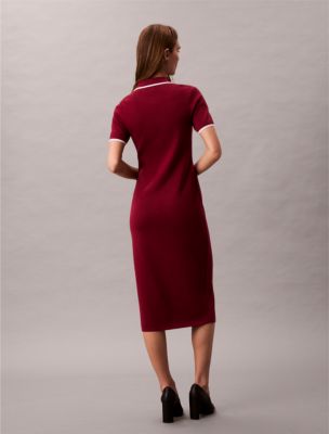 strapless open back dress Calvin Klein Red Side Ruched Dress- Size 12  The Saved Collection