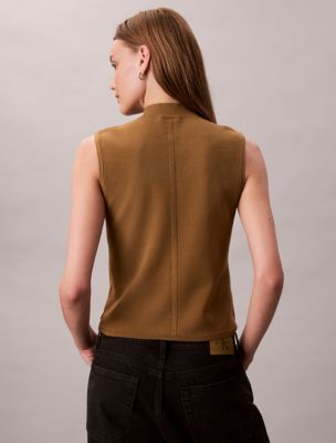 Женские топы Calvin Klein Sleeveless Mock Neck Top — фото 5