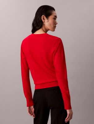 Женские свитеры Calvin Klein Merino Wool V-Neck Sweater — фото 5