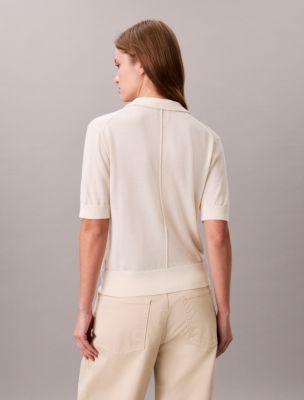 Женские свитеры Calvin Klein Merino Wool Polo Sweater — фото 5