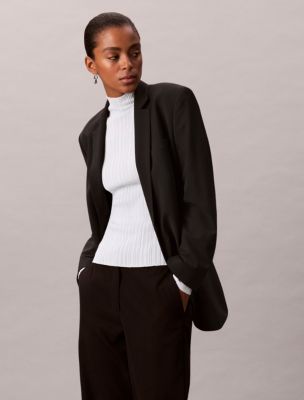 Женские свитеры Calvin Klein Viscose Blend Rib Mock Neck Sweater — фото 3