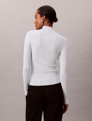 Женские свитеры Calvin Klein Viscose Blend Rib Mock Neck Sweater — фото 4