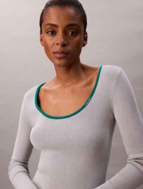 Женские свитеры Calvin Klein Cotton Blend Classic Scoopneck Sweater