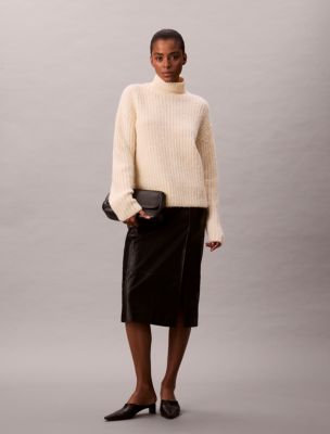 Женские свитеры Calvin Klein Rib Relaxed Turtleneck Sweater — фото 2