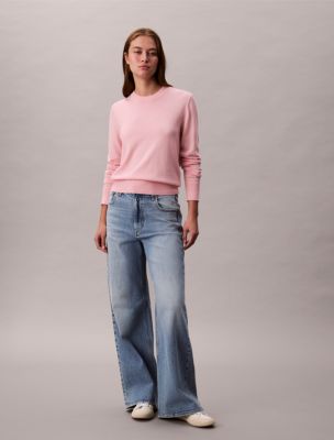 Extra Fine Merino Blend Crewneck Sweater, Tender Touch