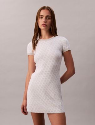 Женские платья Calvin Klein Tech Knit Allover Monogram Mini Dress — фото 4