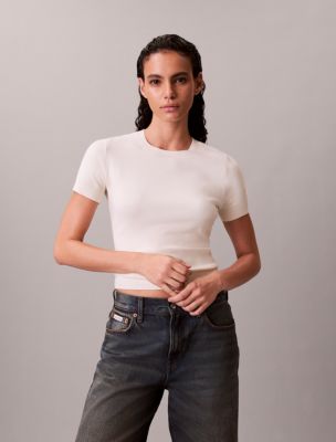 Tech Knit T-Shirt, Antique White