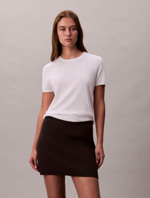 Calvin Klein Tech Knit Mini Skirt