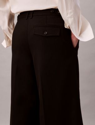 Женские брюки Calvin Klein Wool Gabardine Wide Leg Trouser — фото 5