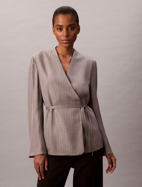 Женские пиджаки Calvin Klein Viscose Jacquard Wrap Blazer