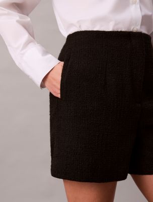 Женские шорты Calvin Klein Tweed Tailored, цвет: Чёрный — фото 3