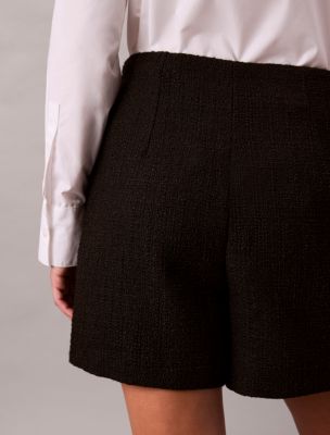 Женские шорты Calvin Klein Tweed Tailored, цвет: Чёрный — фото 4