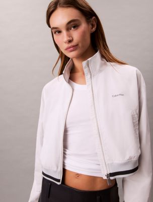 Woven Cropped Relaxed Track Jacket | Calvin Klein® USA