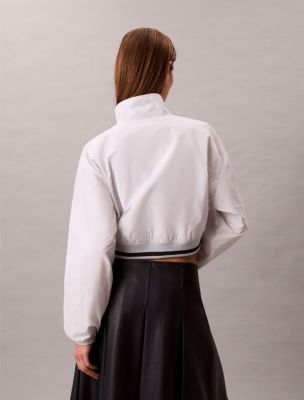 Женские куртки Calvin Klein Woven Cropped Relaxed Track Jacket — фото 5
