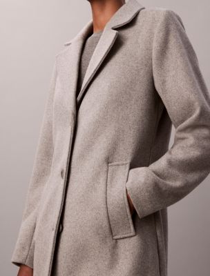 Wool Blend Tailored Coat | Calvin Klein