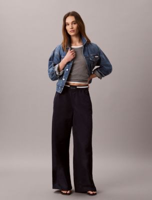 Logo Waistband Track Pants, Dark Sapphire
