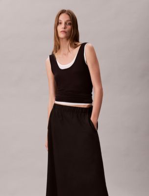 Женские юбки Calvin Klein Nylon Midi Pull-On Skirt — фото 2