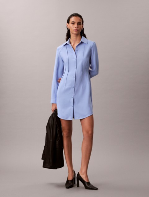 Женские платья Calvin Klein Casual Twill Mini Shirt Dress