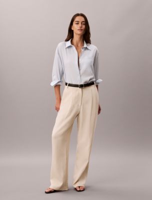 Lyocell Roll Tab Button-Down Shirt - thumbnail 4
