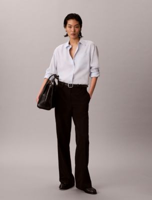 Женские рубашки Calvin Klein Lyocell Roll Tab Button-Down Shirt — фото 2
