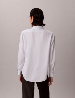 Женские рубашки Calvin Klein Lyocell Roll Tab Button-Down Shirt — фото 4
