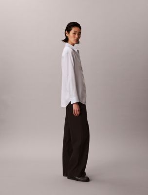 Женские рубашки Calvin Klein Lyocell Roll Tab Button-Down Shirt — фото 6